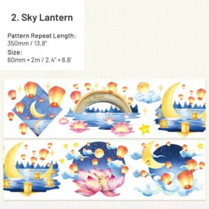 chinese style real scene architectural landscaping washi tape sku 2