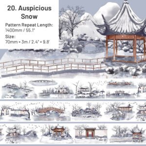 chinese style real scene architectural landscaping washi tape sku 20