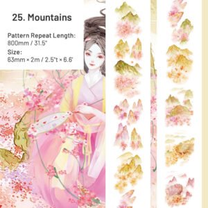 chinese style real scene architectural landscaping washi tape sku 25