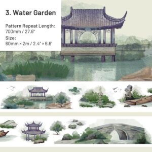 chinese style real scene architectural landscaping washi tape sku 3