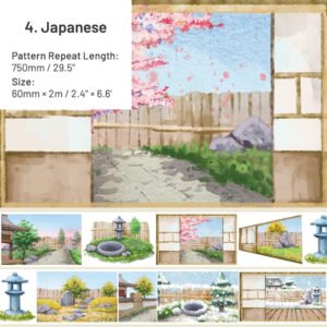 chinese style real scene architectural landscaping washi tape sku 4