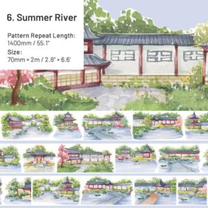 chinese style real scene architectural landscaping washi tape sku 6
