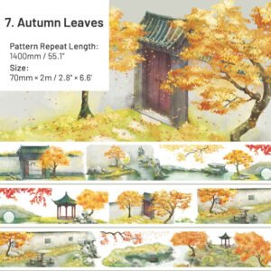 chinese style real scene architectural landscaping washi tape sku 7