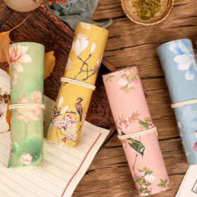 Chinese Style Retro Simple Roll Up Pencil Case