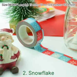 christmas basic decorative washi tape snowflake christmas tree greetings sku 2