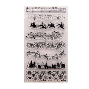 christmas borders and dividers silicone stamps b