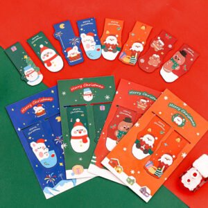 christmas card magnetic bookmarks set of 2 b3