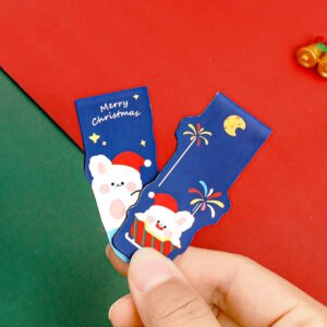 christmas card magnetic bookmarks set of 2 c2