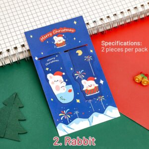 christmas card magnetic bookmarks set of 2 sku 2