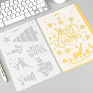 christmas cartoon decorative hollow stencil a