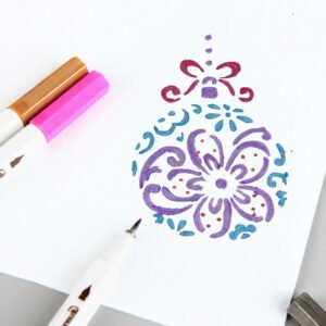 christmas cartoon decorative hollow stencil b