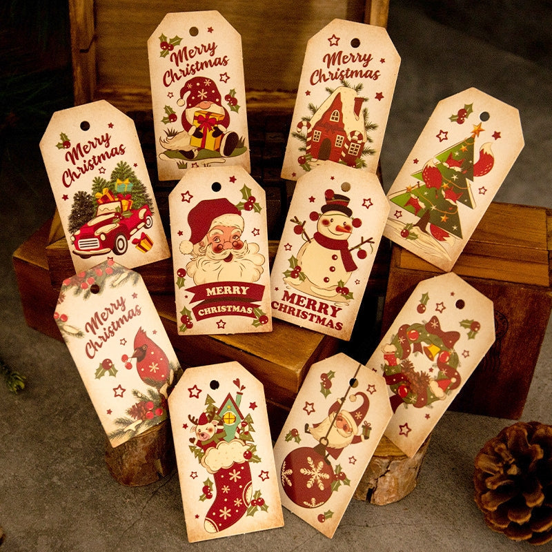 christmas cartoon kraft decorative hang tags a