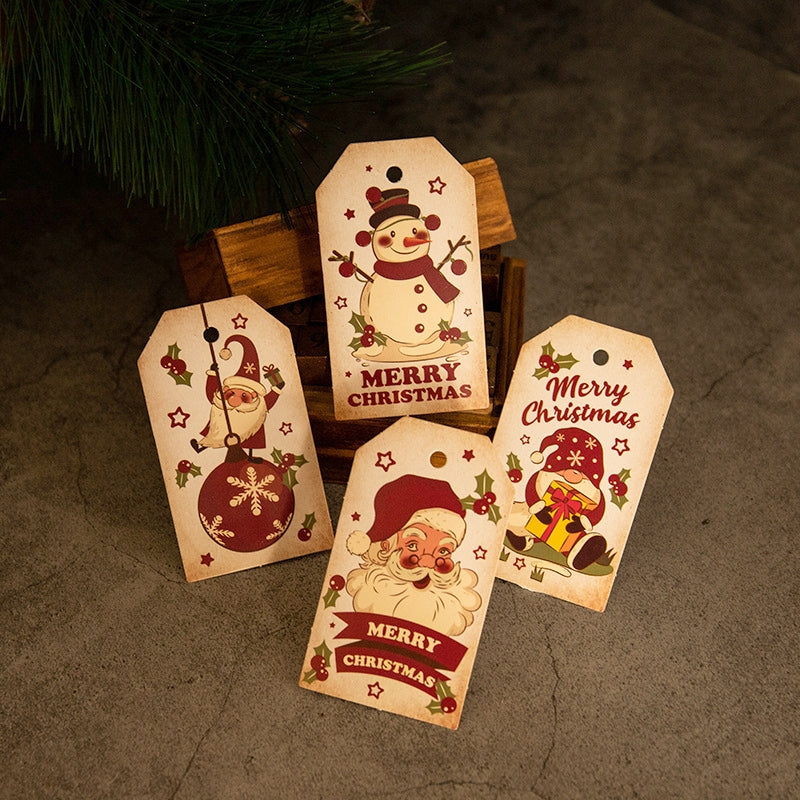 christmas cartoon kraft decorative hang tags b2