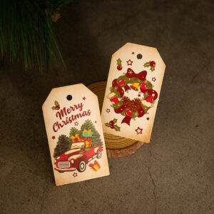 christmas cartoon kraft decorative hang tags b3