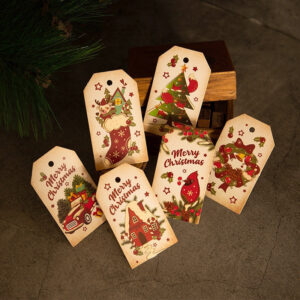christmas cartoon kraft decorative hang tags b4