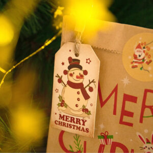 christmas cartoon kraft decorative hang tags b5