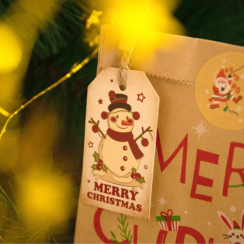christmas cartoon kraft decorative hang tags b5