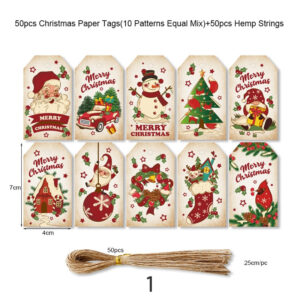christmas cartoon kraft decorative hang tags sku 1