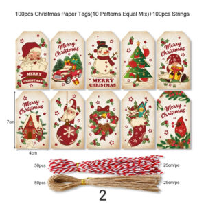 christmas cartoon kraft decorative hang tags sku 2