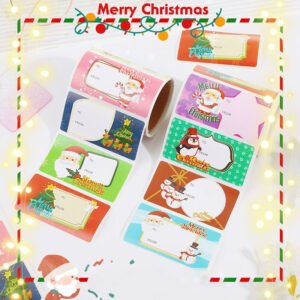 christmas cartoon message seal stickers b4