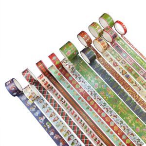 christmas cartoon washi foil tape set 16 rolls c