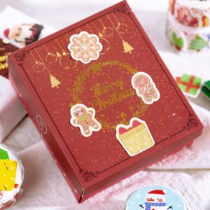christmas cartoon washi stickers reindeer girl food tree snow b