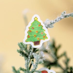 christmas cartoon washi stickers reindeer girl food tree snow c