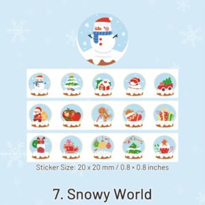 christmas cartoon washi stickers reindeer girl food tree snow sku 7