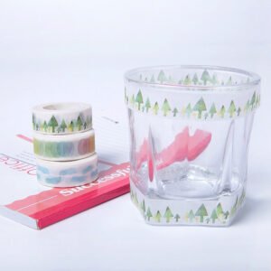 christmas cartoon washi tape ornaments snowflake snowman tree words b5