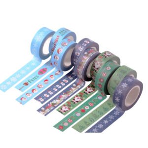 christmas cartoon washi tape ornaments snowflake snowman tree words c
