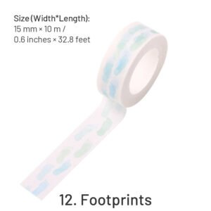 christmas cartoon washi tape ornaments snowflake snowman tree words sku 12