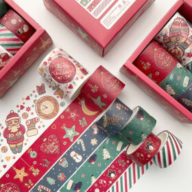 Christmas Cartoon Washi Tape Set (6 Rolls)