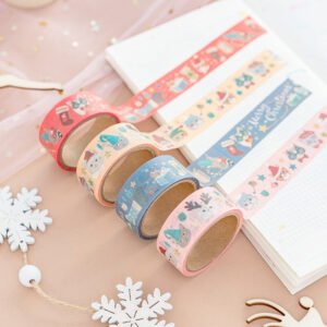 christmas cat and animal washi tape set 4 rolls a