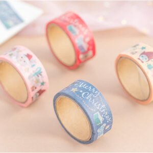 christmas cat and animal washi tape set 4 rolls b5