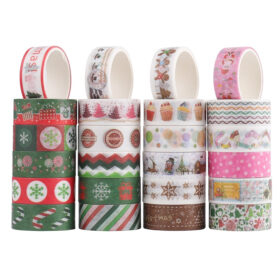 Christmas Decorative Washi Tape Set (24 Rolls)