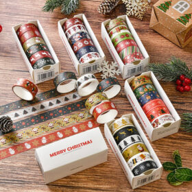 Christmas Decorative Washi Tape Set (6 Rolls)