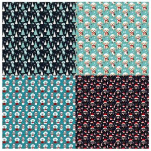 christmas dog decorative scrapbook paper c1