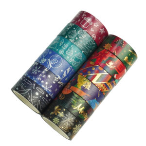 Christmas Foil Gold and Silver Washi Tape Set christmas foil gold and silver washi tape set sku