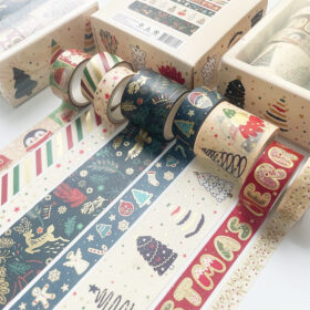 Christmas Foil Gold Washi Tape Set