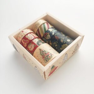 christmas foil gold washi tape set b4