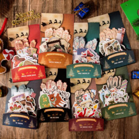 Christmas Foil Stamped Stickers - Greetings, Labels, Cartoons, Words