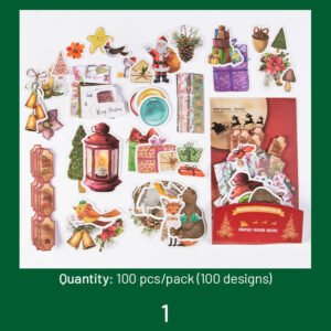 christmas foil stamped stickers greetings labels cartoons words sku 1