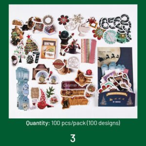 christmas foil stamped stickers greetings labels cartoons words sku 3
