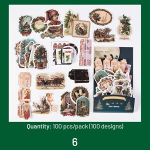 christmas foil stamped stickers greetings labels cartoons words sku 6