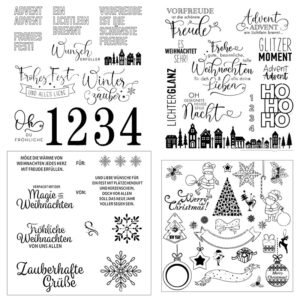 christmas german greetings silicone stamps b1