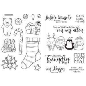 christmas german greetings silicone stamps b3