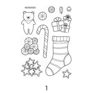 christmas german greetings silicone stamps sku 1