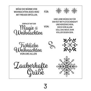 christmas german greetings silicone stamps sku 3