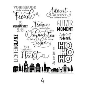 christmas german greetings silicone stamps sku 4