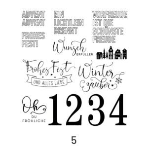 christmas german greetings silicone stamps sku 5